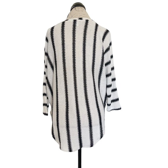 Bar III Womens Tunic Top Knit Striped Long Sleeve High Low Light Size Small - Picture 3 of 12